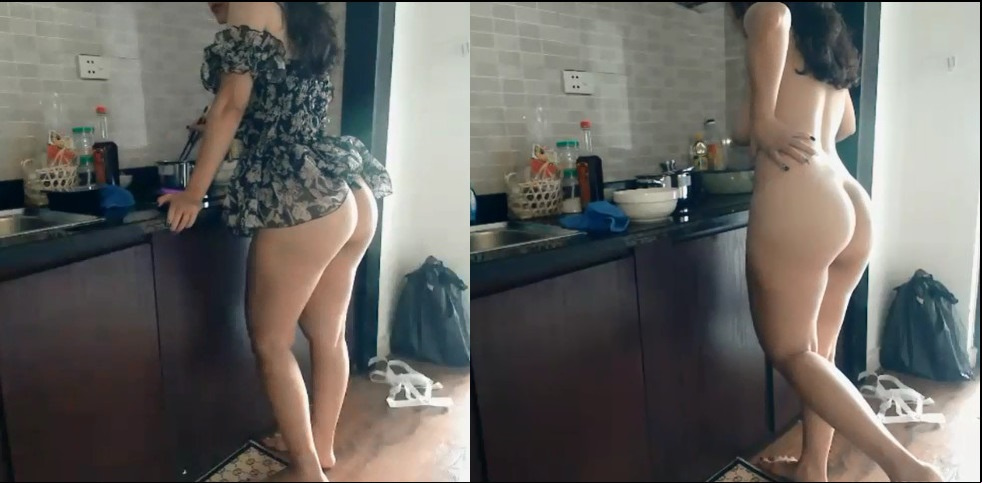 แม้ว่าฉันจะทำอาหาร ฉันก็ยังดูมีเขาอยู่